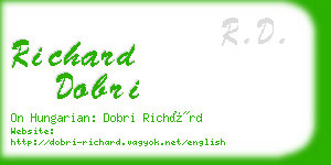 richard dobri business card